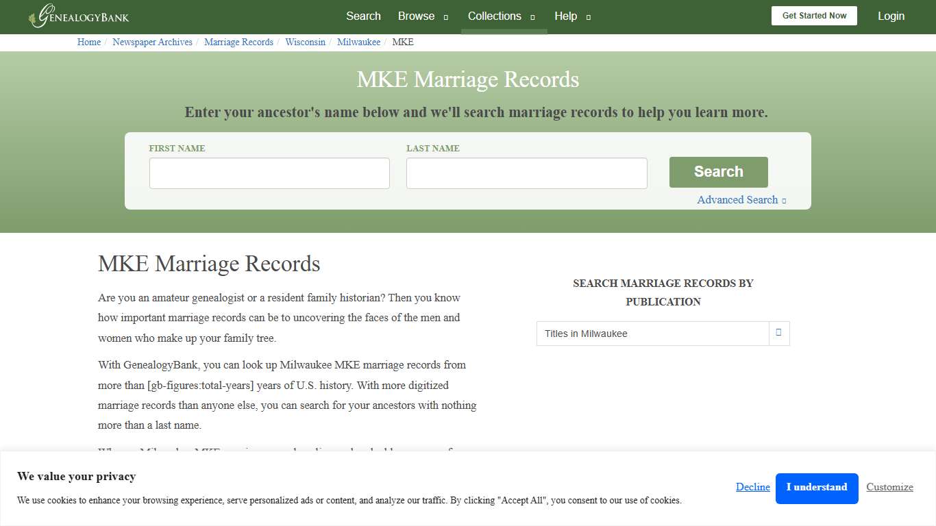 MKE Marriage Records Online Search